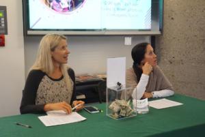 COSF Director Kira Krukowski and past Director Tasha Spangler at the sign-in table.